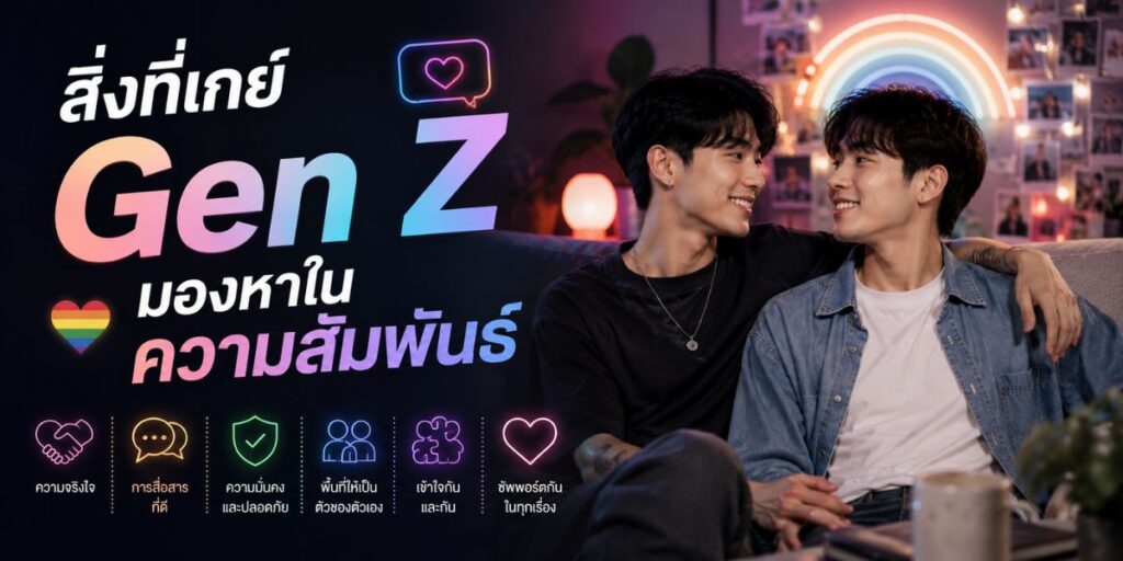 สิ่งที่เกย์ Gen Z มองหาในความสัมพันธ์