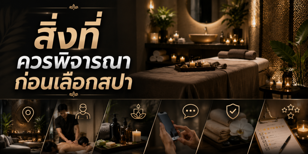 สิ่งที่ควรพิจารณาก่อนเลือกสปา
