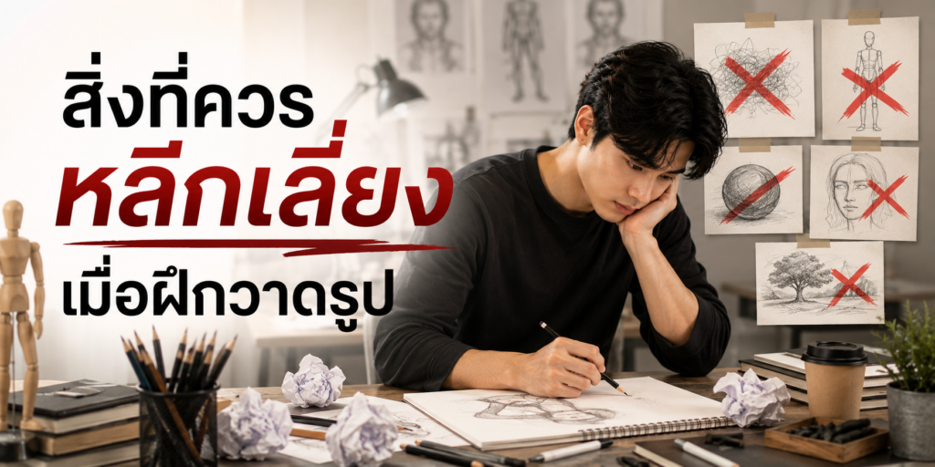 สิ่งที่ควรหลีกเลี่ยงเมื่อฝึกวาดรูป