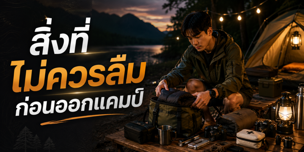 สิ่งที่ไม่ควรลืมก่อนออกแคมป์