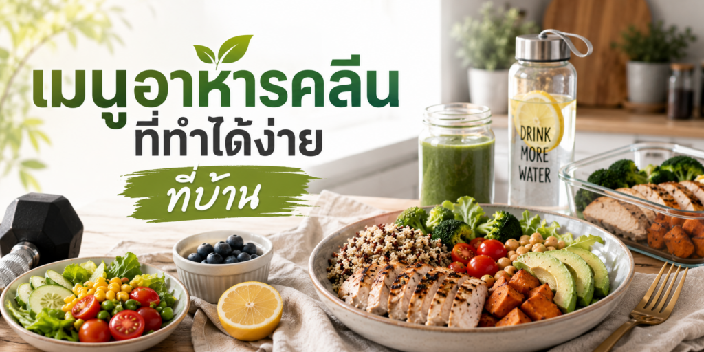 เมนูอาหารคลีนที่ทำได้ง่ายที่บ้าน