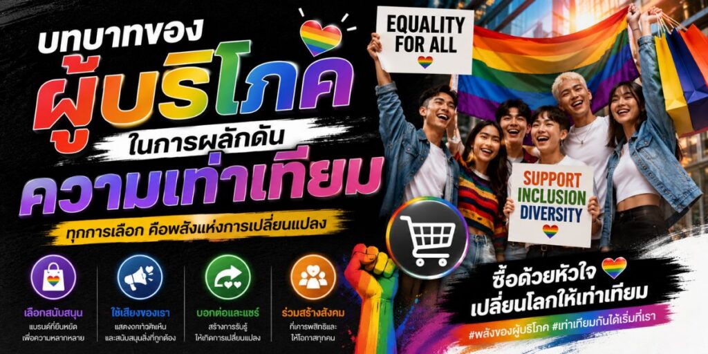 บทบาทของผู้บริโภคในการผลักดันความเท่าเทียม