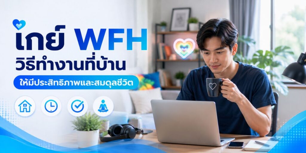เกย์ WFH วิธีทำงานที่บ้านให้มีประสิทธิภาพและสมดุลชีวิต